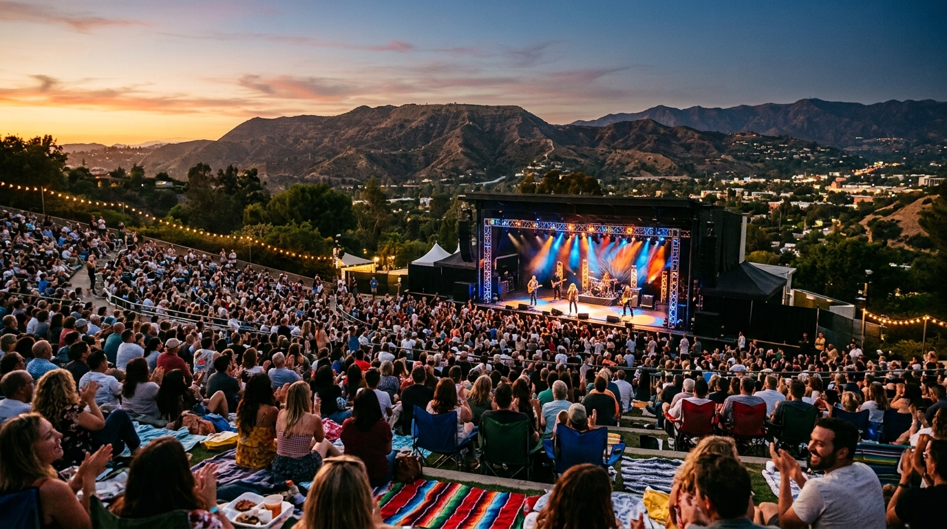 Summer concert under the stars at the Starlight Bowl in Burbank